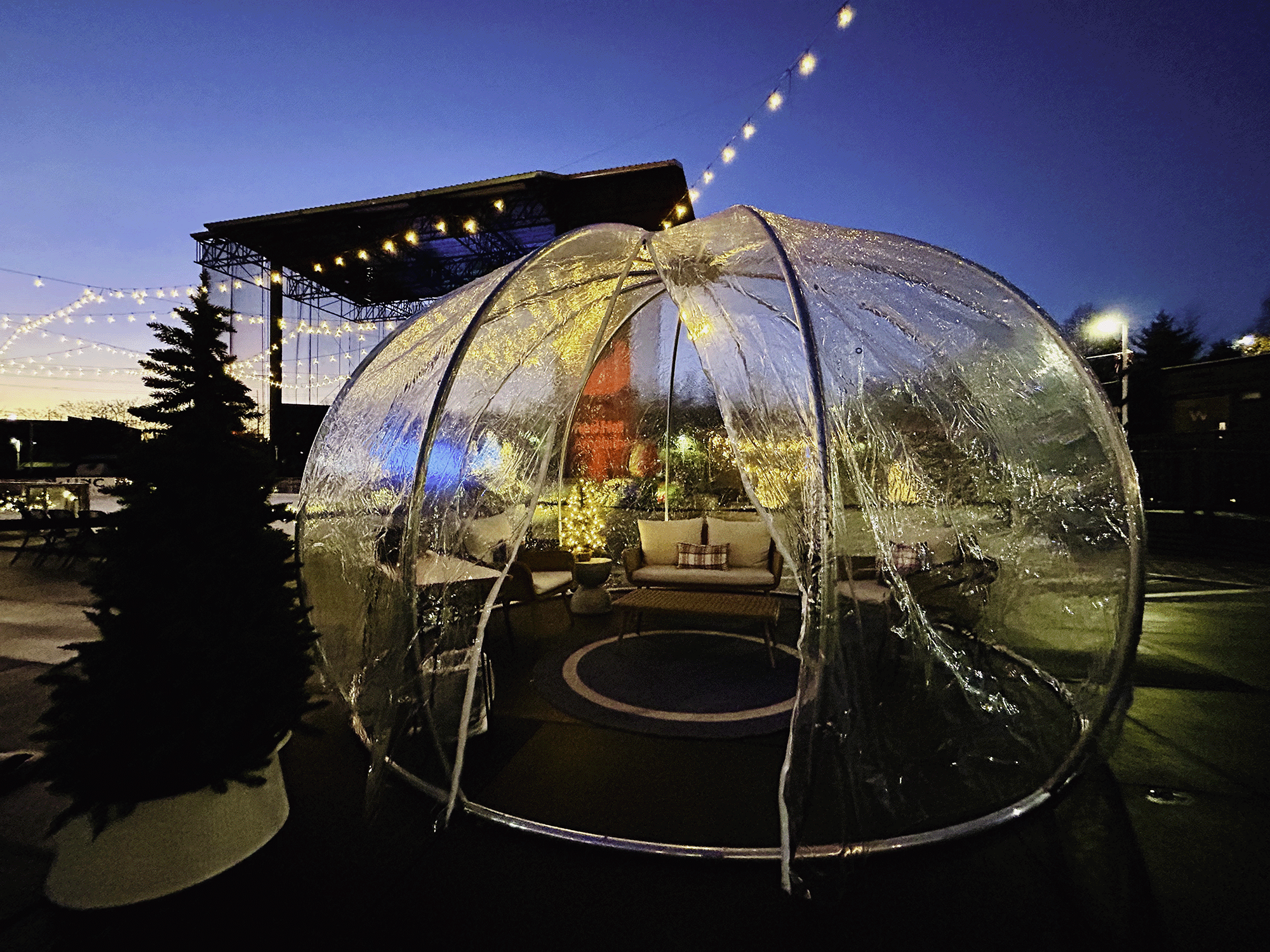 An igloo at The Rink