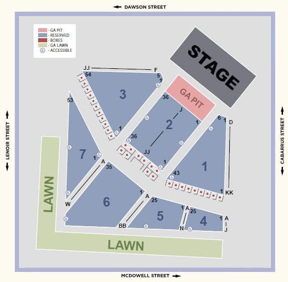 Red Rocks Interactive Seating Chart