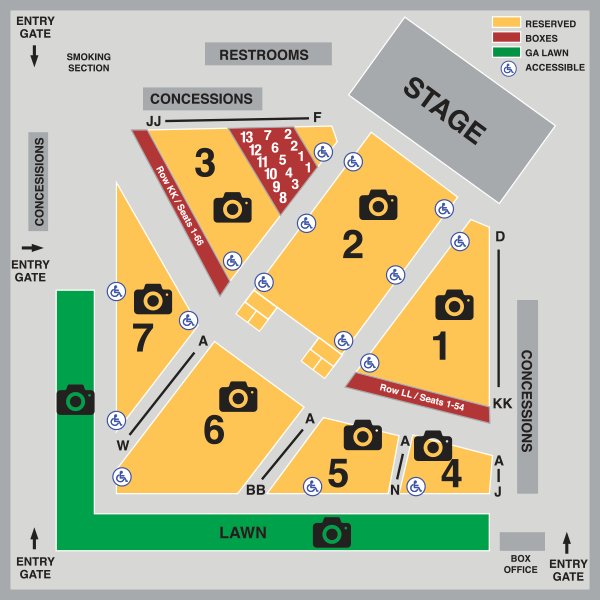 Red Rocks Theater Seating Chart