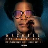 An image showing an up close profile of Maxwell he has sunglasses on and his left hand is touching his face