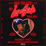 Don Toliver Love Sick artwork black with red text.