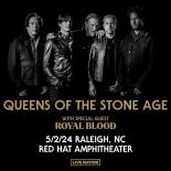 queens of the stoneage 2024 tour art red hat amphitheater raleigh nc
