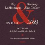 RAY LAMONTAGNE & GREGORY ALAN ISAKOV black and red 2024 tour art