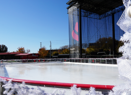 Photo of THE RINK with holiday decorations