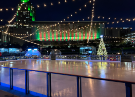 the rink at night