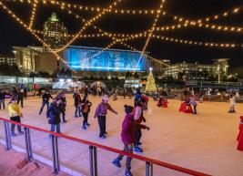 The Rink at night 